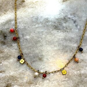 Madewell Chain Beaded Necklace